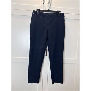 Jones New York Grace Ankle Pants Size 6 Women's Slim Fit Navy Blue